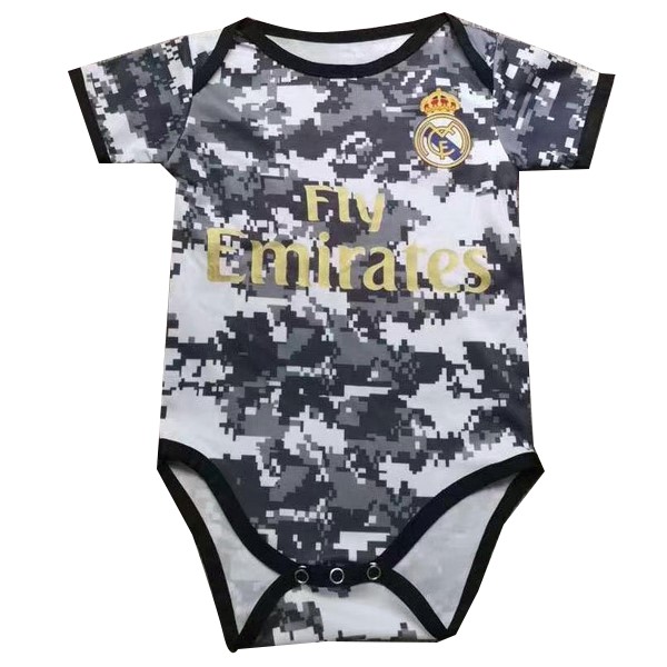 Camiseta Real Madrid Onesies Niño 2019-2020 Blanco Gris